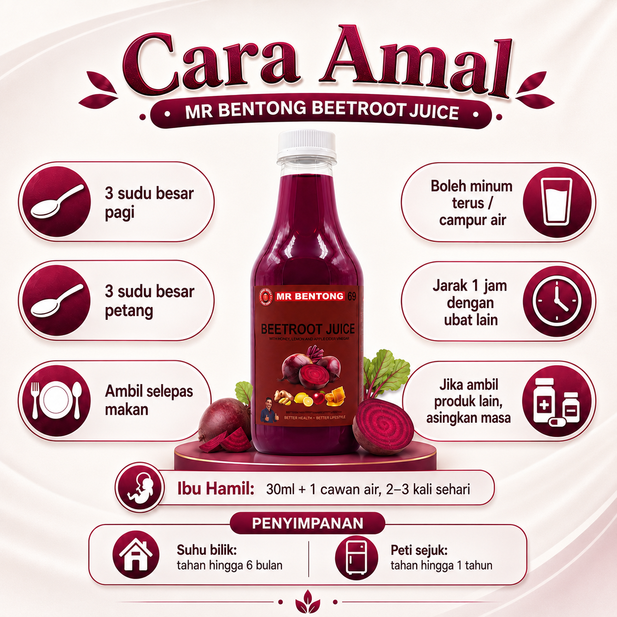 Cara Guna Jus Beetroot